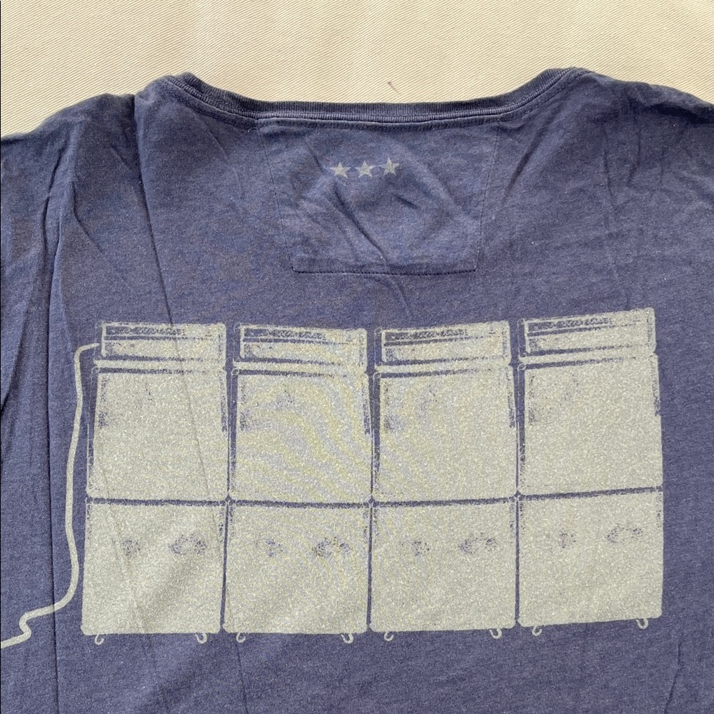 John Varvatos Navy Guitar Print Tee - Picture 3 of 4